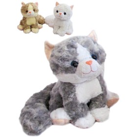 PLYŠ Kočička 24cm na baterie 3 barvy Zvuk *PLYŠOVÉ HRAČKY*