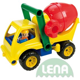 LENA Auto plastové aktivní domíchávač 28cm set s panáčkem 4153