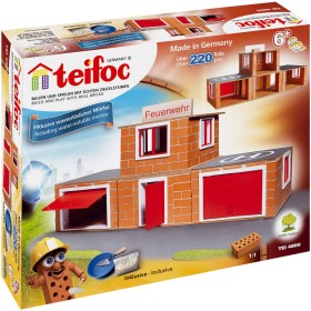 TEIFOC Hasičská stanice 220 dílků pálené cihličky s maltou 4800 STAVEBNICE