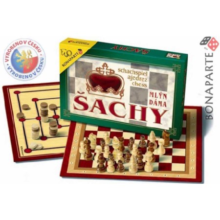 BONAPARTE Šachy, Dáma, Mlýn hra 4644 *SPOLEČENSKÉ HRY*