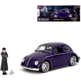 JADA Auto VW Beetle 1972 volný chod set s figurkou Wednesday kov