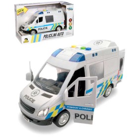 Auto policejní dodávka reálné hlášení na baterie CZ Světlo Zvuk