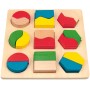 WOODY DŘEVO Destička puzzle s vkládacími tvary 18 dílků *DŘEVĚNÉ HRAČKY*