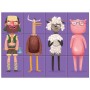 DINO DŘEVO Kubus příšerky kreativní obrázkové kostky set 12ks