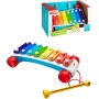 FISHER PRICE Baby xylofon tahací zábavný na kolečkách 8 kláves plast