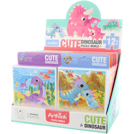 Puzzle dino baby skládačka dinosauři 12 dílků různé druhy