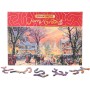 PUZZLE Merry Christmas Zasněžená ulice 75x50cm 468 dílků skládačka v krabici