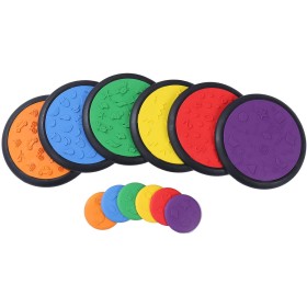 MERCO Balanční senzorické disky barevné různé povrchy set 12ks