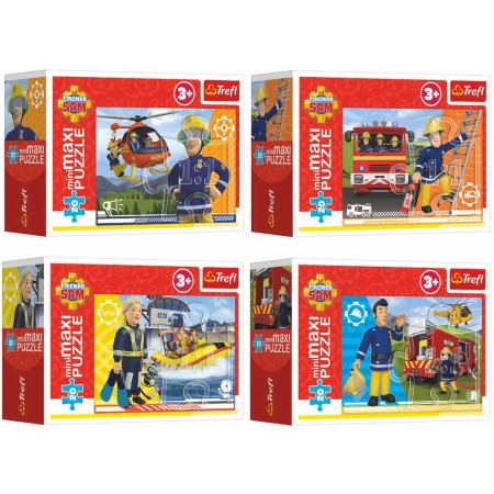 TREFL PUZZLE MiniMaxi Hrdinský Požárník Sam 22x16cm 20 dílků 4 druhy