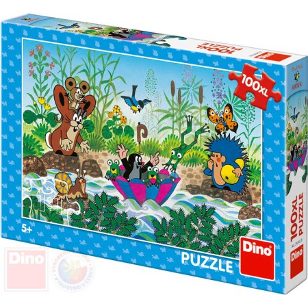 DINO Puzzle Krtkova plavba Krtek (Krteček) 47x33cm skládačka 100 dílků XL