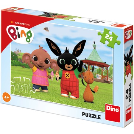 DINO Puzzle Králíček Bing na zmrzlině 24 dílků 26x18cm skládačka