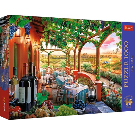 TREFL PUZZLE PREMIUM Čas na čaj Italská vinice 68x48cm 1000 dílků