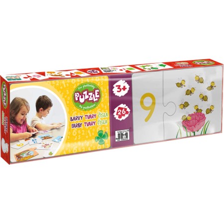 JIRI MODELS Puzzle naučné Barvy a tvary pro předškoláky 26 dílků