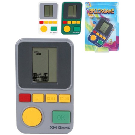 Hra retro digitální konzole Tetris Brick Game padající kostky na baterie Zvuk