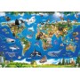 DINO Puzzle XL Mapa zvířat 100 dílků 47x33cm skládačka