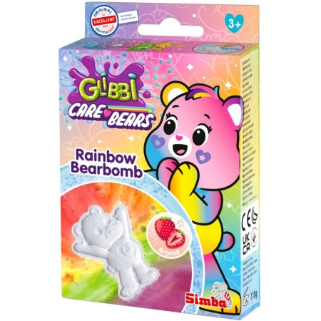 SIMBA Glibbi Care Bears šumivá duhová bomba vonící do koupele