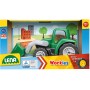 LENA Workies auto traktor baby 14cm pracovní stroj se lžící zelený plast