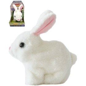 MAC TOYS Zajíček interaktivní zvířátko chodící na baterie Zvuk PLYŠ