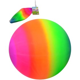 Míč duhový nafukovací gumový balónek 20cm v síťce