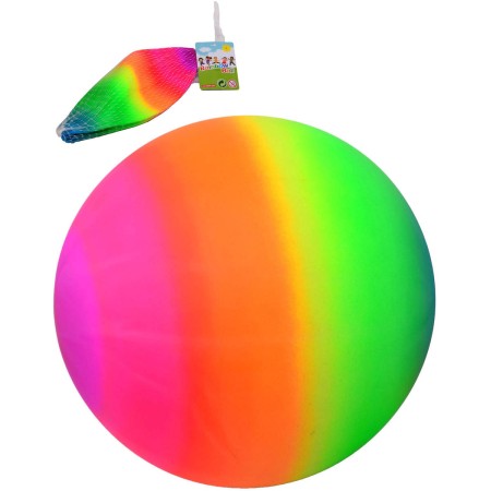 Míč duhový nafukovací gumový balónek 20cm v síťce