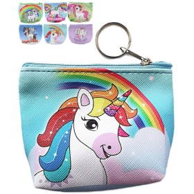 Peněženka dětská jednorožec 10,5x9cm na zip holčičí 8 druhů