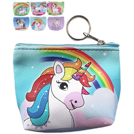 Peněženka dětská jednorožec 10,5x9cm na zip holčičí 8 druhů