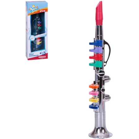 BONTEMPI Klarinet dětský stříbrný 8 klapek plast *HUDEBNÍ NÁSTROJE*