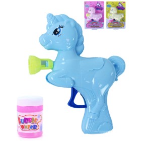 Pistole bublifukovací 16cm bublifukovač jednorožec 3 barvy