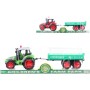 Traktor plastový zemědělský set s přívěsem na setrvačník 2 barvy