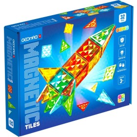 GEOMAG Magnetic Tiles Gems raketa 32 dílků magnetická STAVEBNICE
