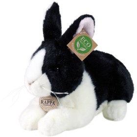 PLYŠ Králík bíločerný 25cm Eco-Friendly *PLYŠOVÉ HRAČKY*