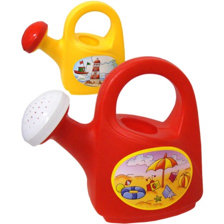 Konvička dětská na zahradu s obrázkem 23cm 1,2l s kropítkem plast 4 barvy