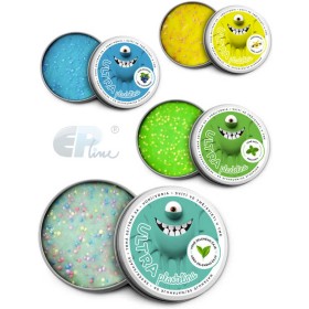 EP line Inteligentní plastelína 50g chytrá hmota svítí ve tmě s vuní a glitry s kuličkami