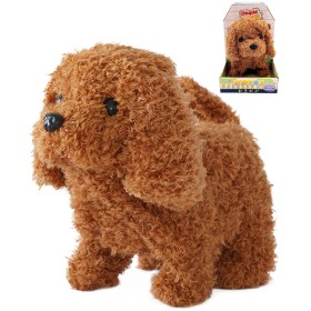 MAC TOYS Pudl interaktivní zvířátko pejsek chodící na baterie Zvuk PLYŠ