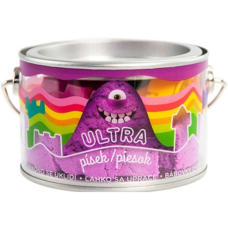 EP Line Ultra písek kinetický magický 200g fialový set s formičkami v plechovce