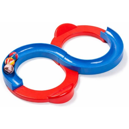 NERCO Hra Nekonečná osmička balanční dráha s kuličkou červeno-modrá