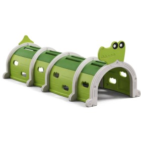 MERCO Tunel prolézačka krokodýl s nášlapy 200x56x92cm set 4 díly plast