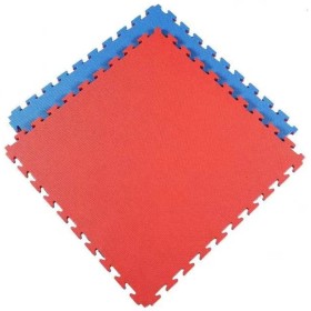 MERCO Tatami podložka na cvičení 100x100cm pěna 2cm červeno-modrá 1ks