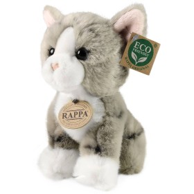 PLYŠ Kočka šedá 18cm sedící Eco-Friendly *PLYŠOVÉ HRAČKY*