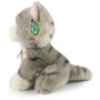 PLYŠ Kočka šedá 18cm sedící Eco-Friendly *PLYŠOVÉ HRAČKY*