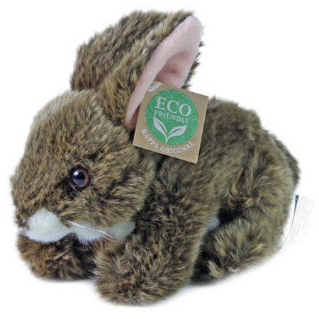 PLYŠ Králík hnědý ležící 17cm Eco-Friendly *PLYŠOVÉ HRAČKY*