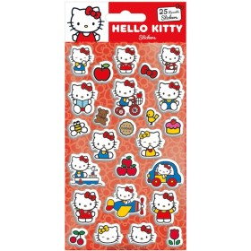 Samolepky Hello Kitty 3D 25ks opakovaně použitelné 1 arch