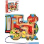 HAPE DŘEVO Baby labyrint kuličkový mašinka s magnetickou hůlkou