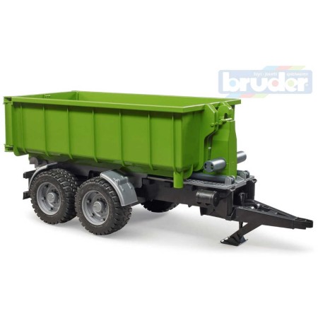 BRUDER 02035 Zelený přívěs kontejner sklápěcí doplněk k traktoru