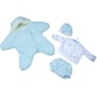 LLORENS Oblečení pro panenku miminko New Born 40-42cm s polštářkem M740-37