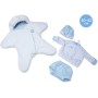 LLORENS Oblečení pro panenku miminko New Born 40-42cm s polštářkem M740-37