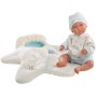 LLORENS Oblečení pro panenku miminko New Born 40-42cm s polštářkem M740-37
