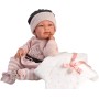 LLORENS Oblečení pro panenku miminko New Born 43-44cm s polštářkem M843-26