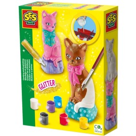 SES CREATIVE Odlévání a malování kočka se třpytkami kreativní set