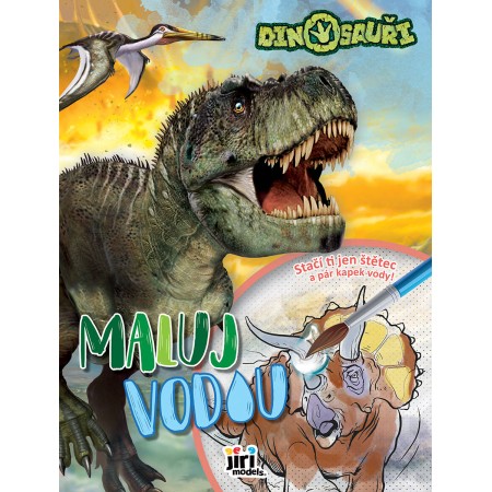 JIRI MODELS Maluj vodou A4 Dinosauři omalovánky